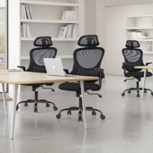 Ergonomic Office Chair, High-Back Mesh Desk Chairs with Flip-up Armrest
