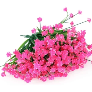 6 Bundles Artificial Flowers for Outdoors UV Resistant Plastic Flowers