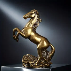 Vintage Antique Brass Horse Figurine – Feng Shui Horse Statue
